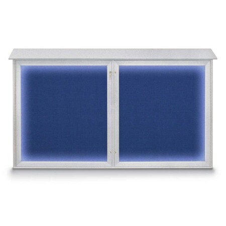 United Visual Products Single Door Enclosed Radius EZ Tack Board, 18"x24", Satin/White UV7000EZ-WHITE-SATIN